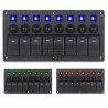 Waterproof switch panel with LED and fuses - 8-channels - for car - boat - camperSwitches