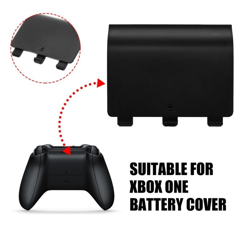 Controle do Xbox One - estojo da tampa da bateria - preto