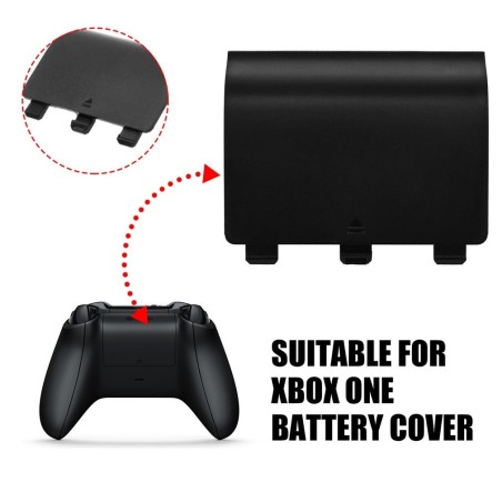 Controle do Xbox One - estojo da tampa da bateria - preto