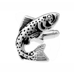 Abotoaduras de prata - peixe grande