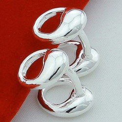 elegantes abotoaduras de prata