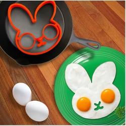 Moldador de ovo de silicone - panqueca - formato de coelho