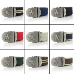 Fivela de metal com estrela - alça de lona militar - unissex