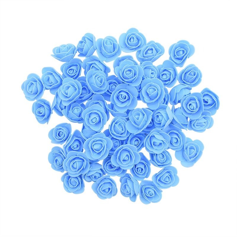Rosas artificiais - feitas de espuma - para decoração - 3 cm