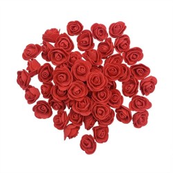 Rosas artificiais - feitas de espuma - para decoração - 3 cm