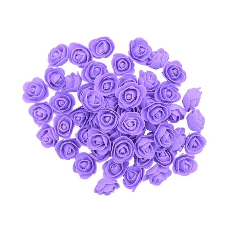 Rosas artificiais - feitas de espuma - para decoração - 3 cm