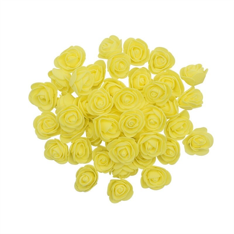 Rosas artificiais - feitas de espuma - para decoração - 3 cm