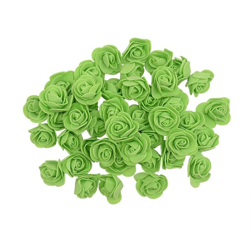 Rosas artificiais - feitas de espuma - para decoração - 3 cm