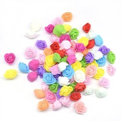 Rosas artificiais - feitas de espuma - para decoração - 3 cm