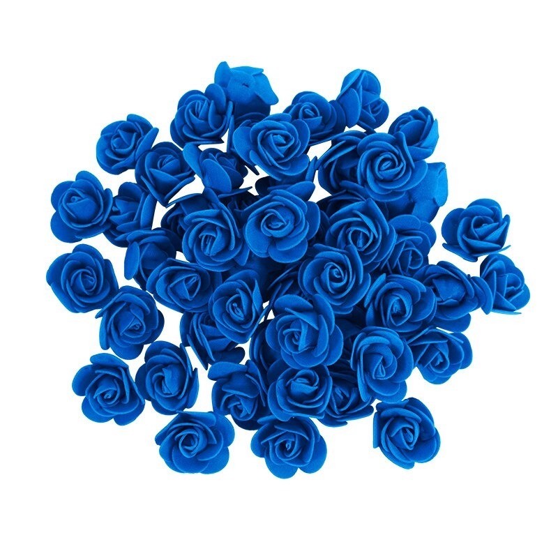 Rosas artificiais - feitas de espuma - para decoração - 3 cm