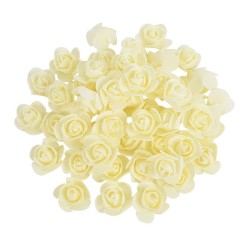 Rosas artificiais - feitas de espuma - para decoração - 3 cm