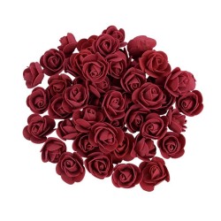 Rosas artificiais - feitas de espuma - para decoração - 3 cm