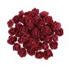 Rosas artificiais - feitas de espuma - para decoração - 3 cm