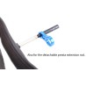Bocal de ar para pneus de bicicleta - núcleo de válvula presta - parafuso de porca com chave de instalação