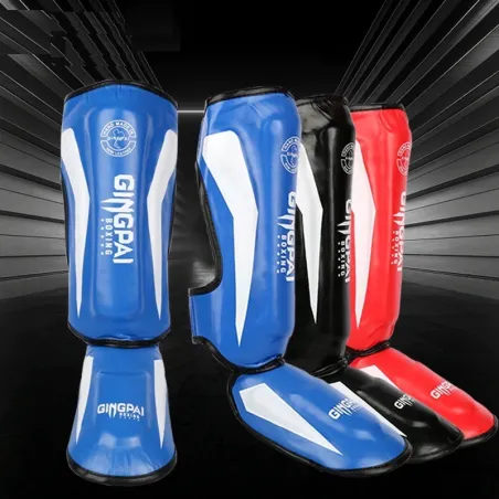 Caneleiras de boxe - protetores de pernas / tornozelos / pés - couro