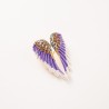 broche de asas de anjo de cristal