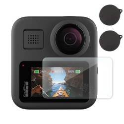 Capa de lente de silicone - protetor de tela de vidro temperado - para GoPro Max
