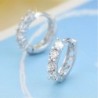 Brincos redondos de cristal - prata de lei 925