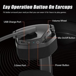 NUBWO G06 - 2.4GHz - 3.5mm - gaming headphones - wireless headset - Bluetooth - noise reduction - with microphoneHeadsets
