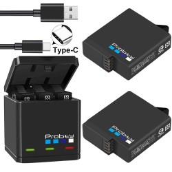 Bateria de iões de lítio de 1680mAh - com carregador - para GoPro Hero 5/6/7