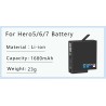 Bateria de iões de lítio de 1680mAh - com carregador - para GoPro Hero 5/6/7