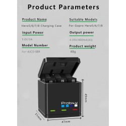 Bateria de iões de lítio de 1680mAh - com carregador - para GoPro Hero 5/6/7