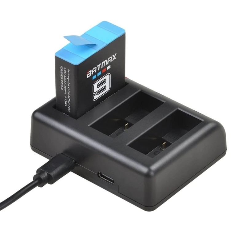 BATMAX - bateria de iões de lítio de 1780mAh - com carregador - para GoPro Hero 9/10