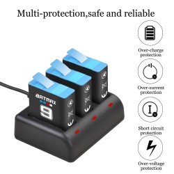 BATMAX - bateria de iões de lítio de 1780mAh - com carregador - para GoPro Hero 9/10