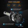 Luzes LED Zdatt - H1 H4 H7 H8 H9 H11 HB3 9005 9006 - lâmpadas de carro - 12000LM 100W 6000K 12V
