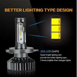 Luzes LED Zdatt - H1 H4 H7 H8 H9 H11 HB3 9005 9006 - lâmpadas de carro - 12000LM 100W 6000K 12V