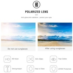 Óculos de sol polarizados clássicos - grandes - óculos de direção - UV400 - unissex