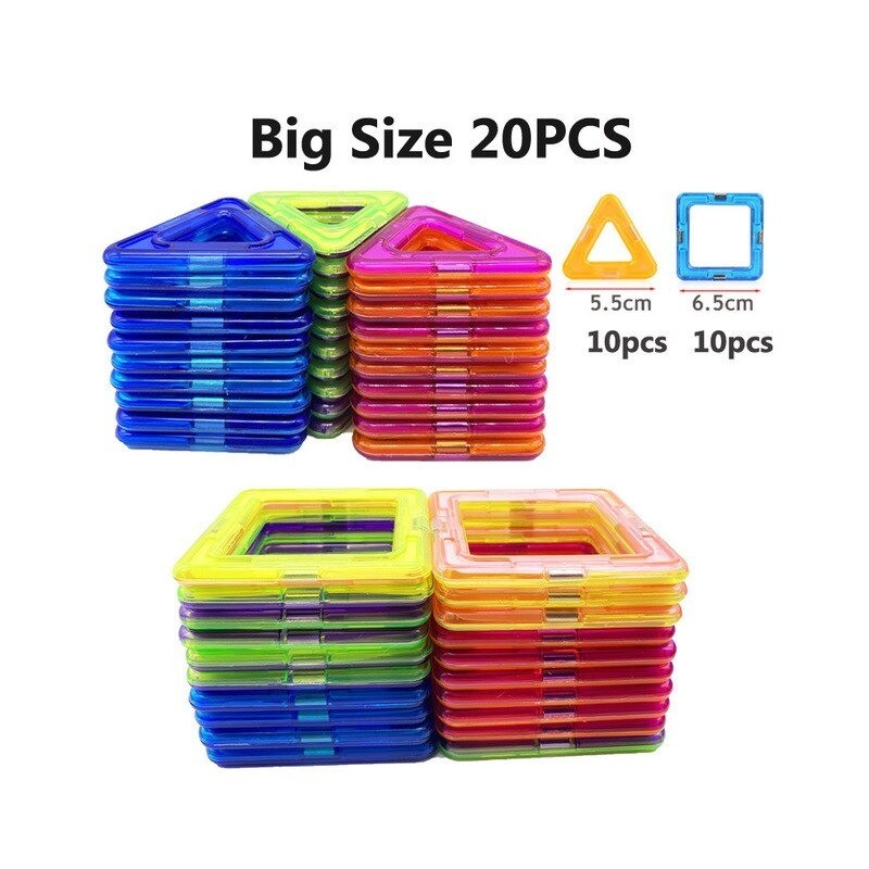 Blocos de construção magnéticos - conjunto de construção - tamanho grande - brinquedo educativo