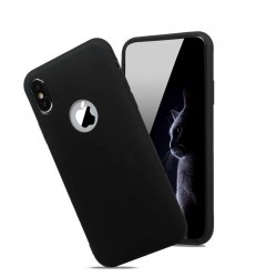 Capa de silicone macio - Pudim de doces - para iPhone - preto