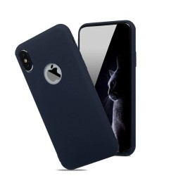 Capa de silicone macio - Pudim de doces - para iPhone - azul escuro