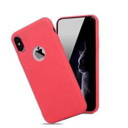 Capa de silicone macio - Pudim de doces - para iPhone - vermelho