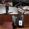 Porta-cartões retrô - capa de telefone - capa de couro - mini carteira - para iPhone - preto