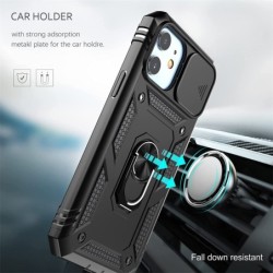 Capa protetora - capa da lente da câmera - pára-choques resistentes - suporte giratório 360 - para iPhone