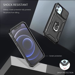 Capa protetora - capa da lente da câmera - pára-choques resistentes - suporte giratório 360 - para iPhone