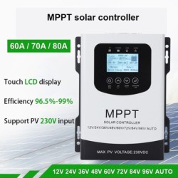 MPPT Solar charge - controlador de descarga - regulador - tela de toque LCD - para bateria de 12V 24V 48V 60V 72V 96