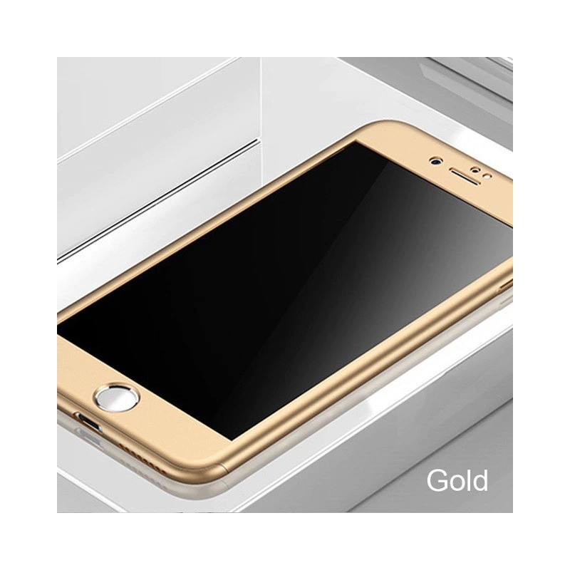 Luxury 360 full cover - with tempered glass screen protector - for iPhone - goldProtection Luxury 360 full cover - with tempered glass screen protector - for iPhone - goldProtection