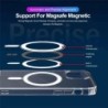 Magsafe wireless charging - transparent magnetic case - magnetic leather card holder - for iPhone - blackProtection