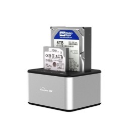 5GBP - USB 3.0 - alumínio dual Bay - docking station - estojo HDD