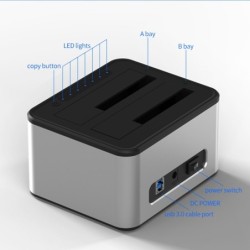 5GBP - USB 3.0 - alumínio dual Bay - docking station - estojo HDD