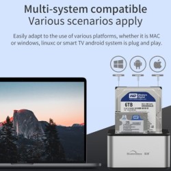 5GBP - USB 3.0 - alumínio dual Bay - docking station - estojo HDD