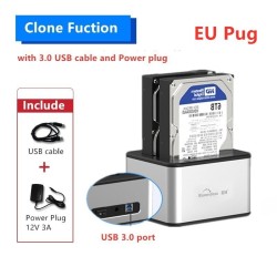 5GBP - USB 3.0 - alumínio dual Bay - docking station - estojo HDD