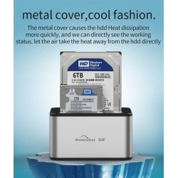 5GBP - USB 3.0 - alumínio dual Bay - docking station - estojo HDD