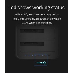 5GBP - USB 3.0 - alumínio dual Bay - docking station - estojo HDD