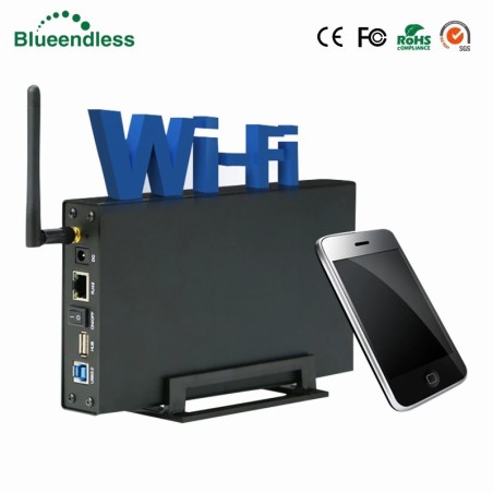 Case externo de alumínio - Roteador Nas WiFi - repetidor - 300mbps - Gabinete HDD3.5 Sata para USB 3.0