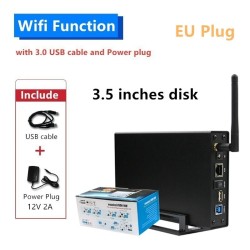 Case externo de alumínio - Roteador Nas WiFi - repetidor - 300mbps - Gabinete HDD3.5 Sata para USB 3.0