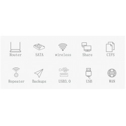 Aluminum external case - Nas WiFi router - repeater - 300mbps - HDD3.5 Sata to USB 3.0 enclosureHDD case